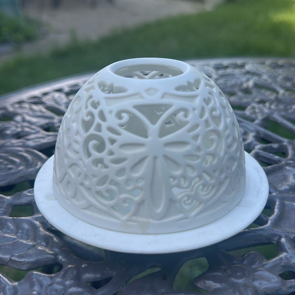Porcelain bisque fairy lamp